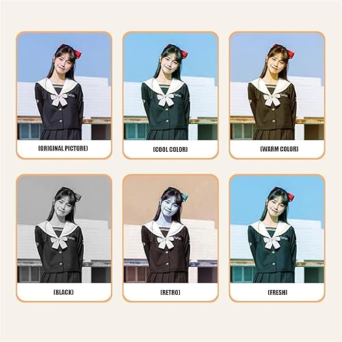 Miniatura 7 de Cámara retro a presión, mini cámara nostálgica de visión vintage, mini llavero de tamaño pulgar con luz flash LED, cierre retro con 6 interruptores