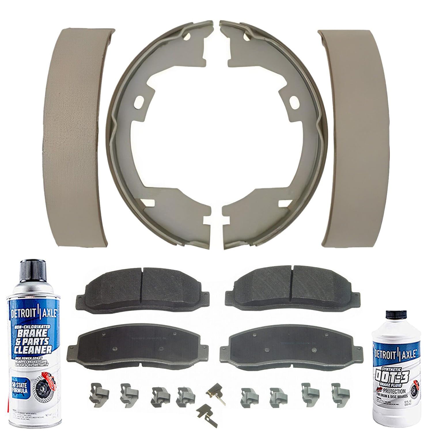 Detroit Axle - Brake Pads Shoes Kit for Ford F-250 F-350 F-450 Super Duty