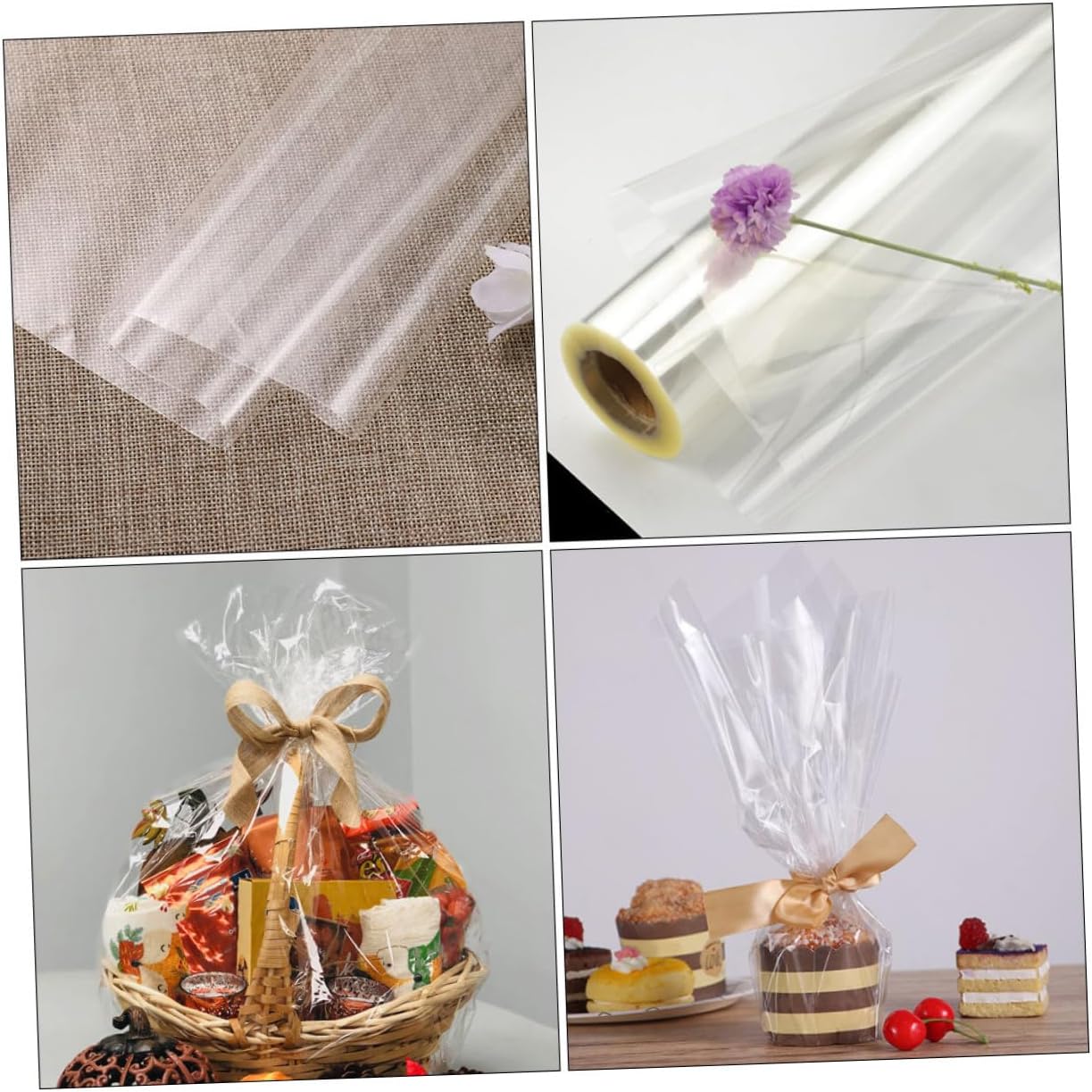 GETAJGHSD 2rolls Wrapping Cellophane Wrap for Flowers Craft Packing Film Diy Wrapping Flower Packing Film Floral Wrap