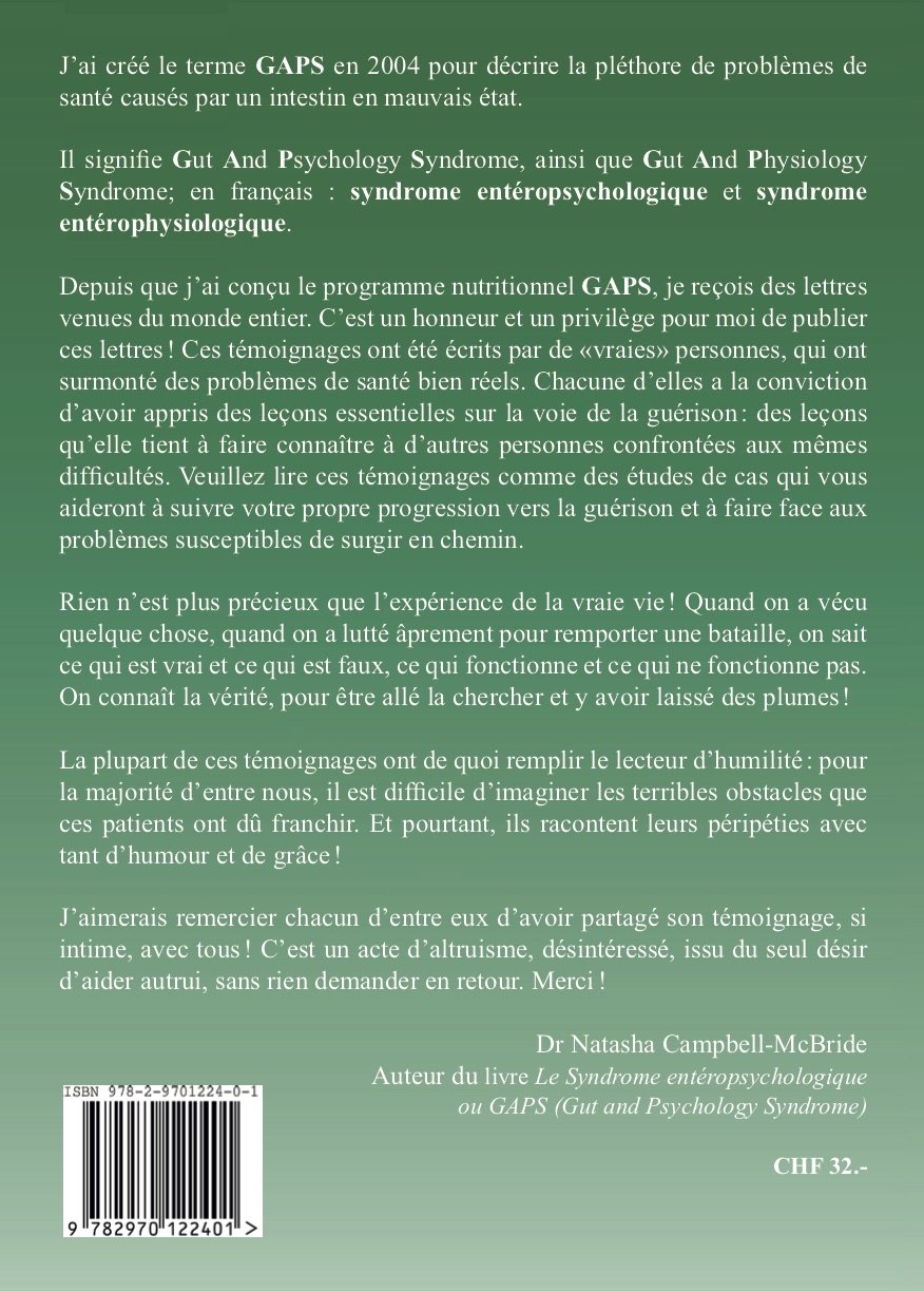 Histoires GAPS - 51 témoignages de retour à la santé avec le programme nutritionnel GAPS