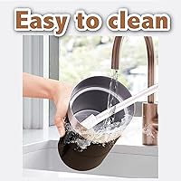 Vista 5 de Huogary Espumador de leche eléctrico y vaporizador – Vaporizador de leche automático 4 en 1, 10.1 fl oz/10.1 oz, máquina de espuma caliente y fría