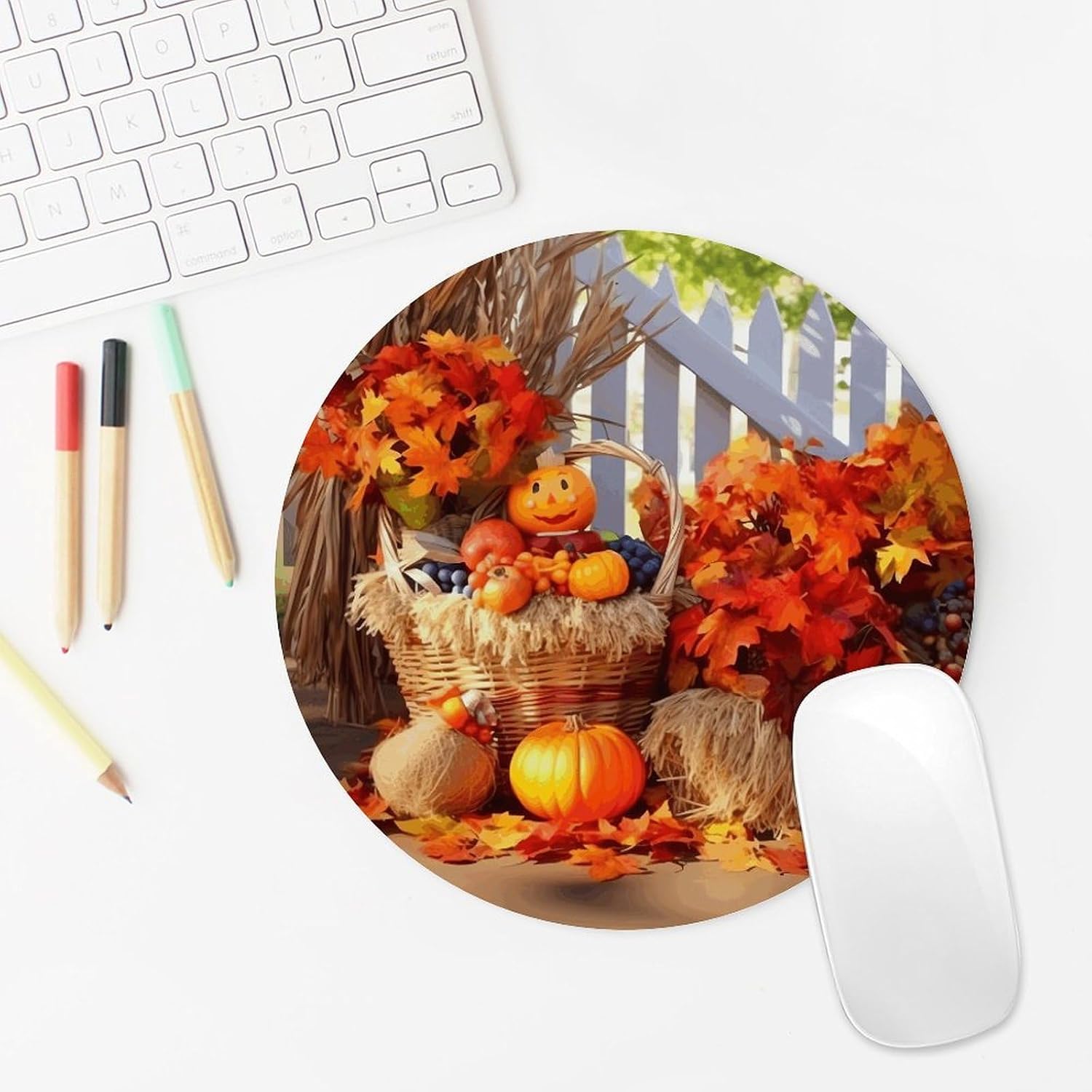Round Mouse Pad for Office 7.8x7.8in, E-Sports Essential Computer Mouse Mat image 5
