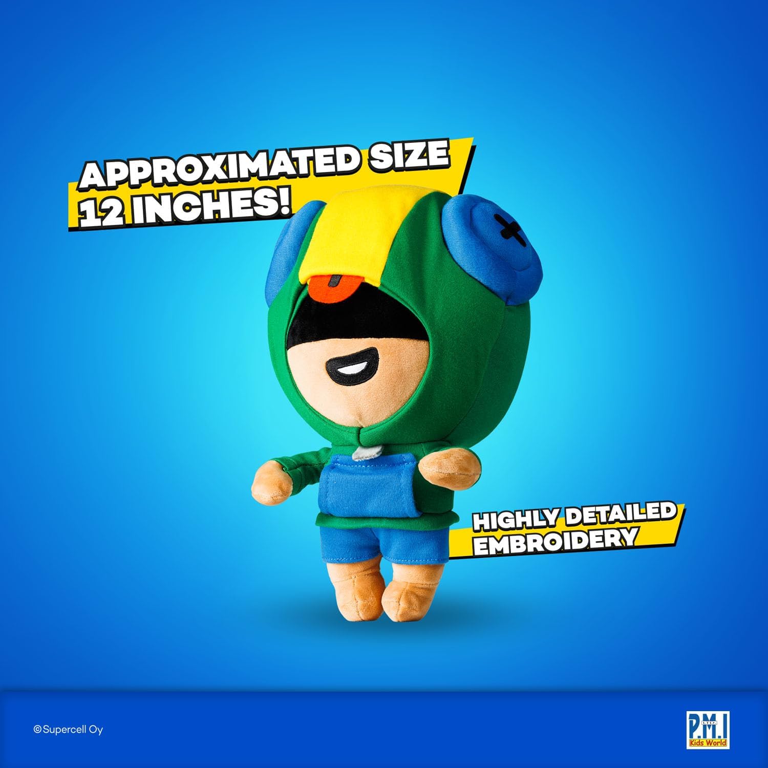 P.M.I. Brawl Stars Plush | 8-Inch Soft & Huggable Stuffed Toy | Collectible Plushie of Leon, El Primo, Colt, or Spike Mystery Pack at Random | Official Licensed Brawler Plush for Fans & Kids