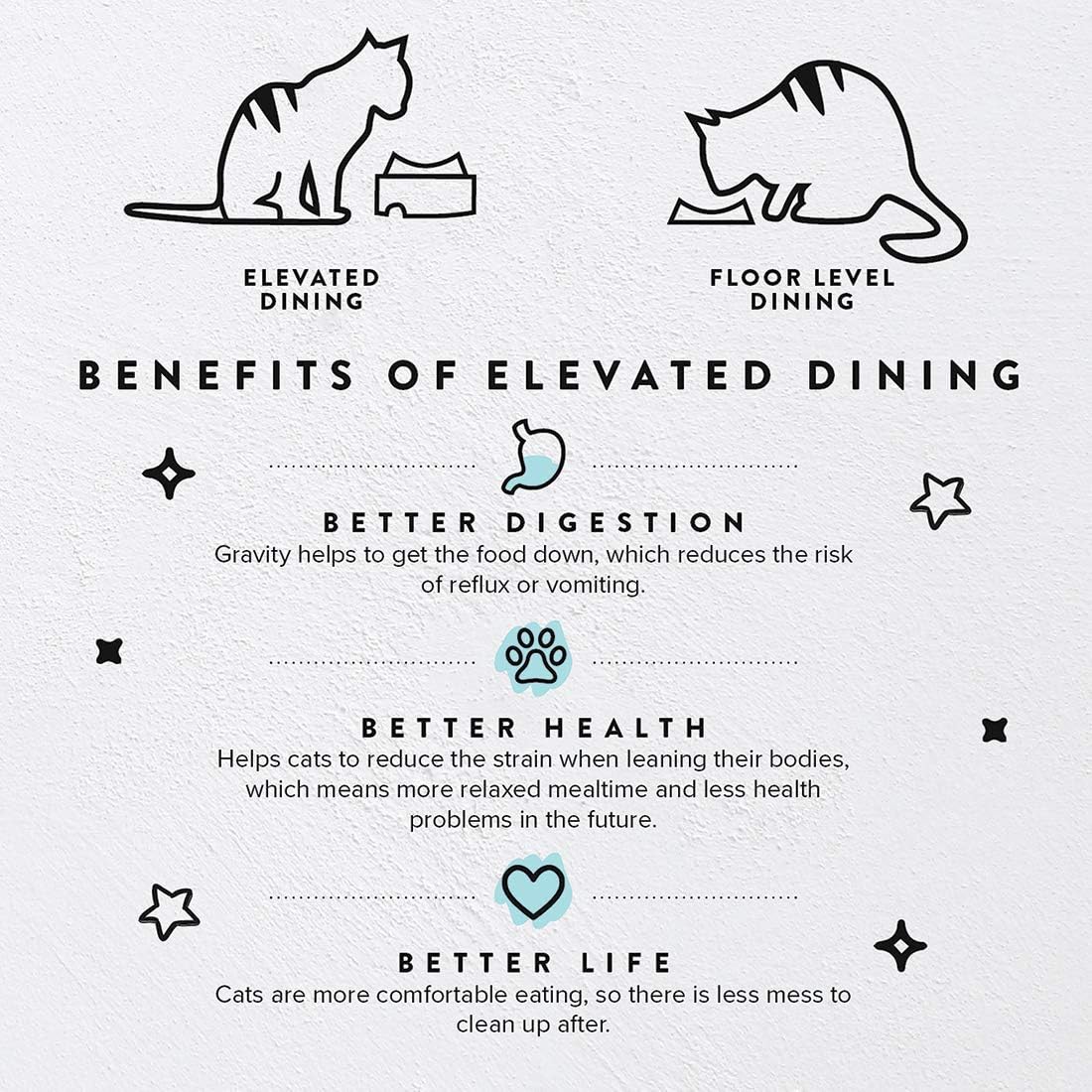 CatGuru Food Table and Ceramic Bowl Bundle