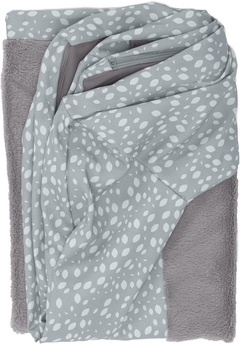 Furhaven Alternative Canine Mattress Cowl Plush & Almond Print L Formed Chaise, Machine Washable – Grey Almonds, Jumbo (X-Giant)