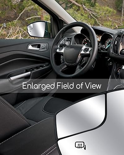 Miniatura 3 de TIKSCIENCE Espejo calefactable para el lado izquierdo del conductor para Ford Escape C-Max 2013-2018, repuesto CJ5Z17K707F con soporte