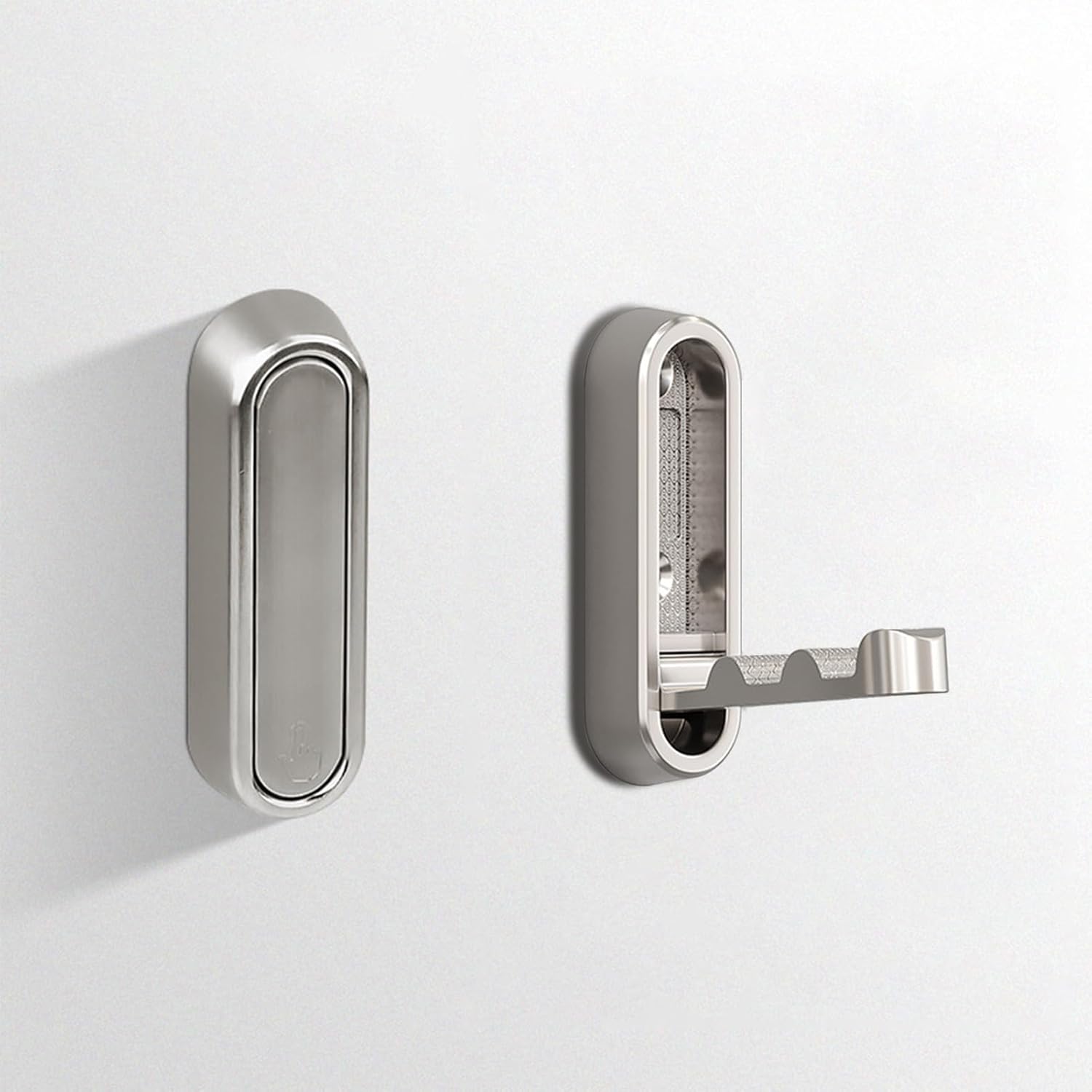 Foldable Towel Hooks for Bathroom 2 Pack,Wall Hooks for Hanging Heavy Duty Coat Robe Purse Foldable Hooks Storage Solution for Bathroom,Closet,Entryway,Pool (2, Brushed Nickel)