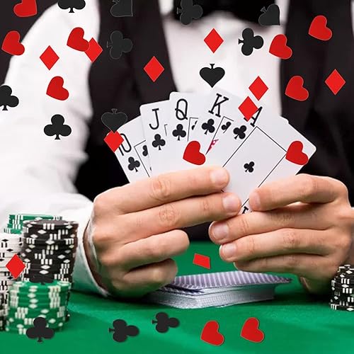 Miniatura 4 de Honbay Confeti de fiesta de casino de 212oz confeti Viva Las Vegas para fiesta papel de aluminio confeti metálico lentejuelas de juego noche