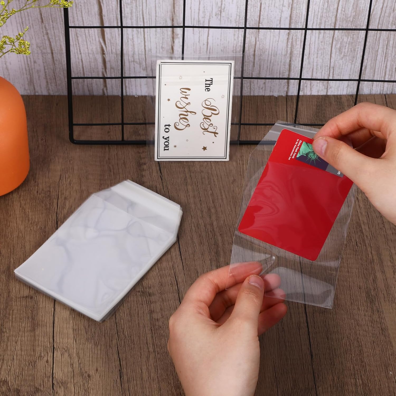 200 Pcs Resealable Team Bags for Trading Cards Holders 35-130PT,Penny Sleeves Fit for Standard Trading Card Sleeve,Small Clear Card Sleeves Binder Sheets