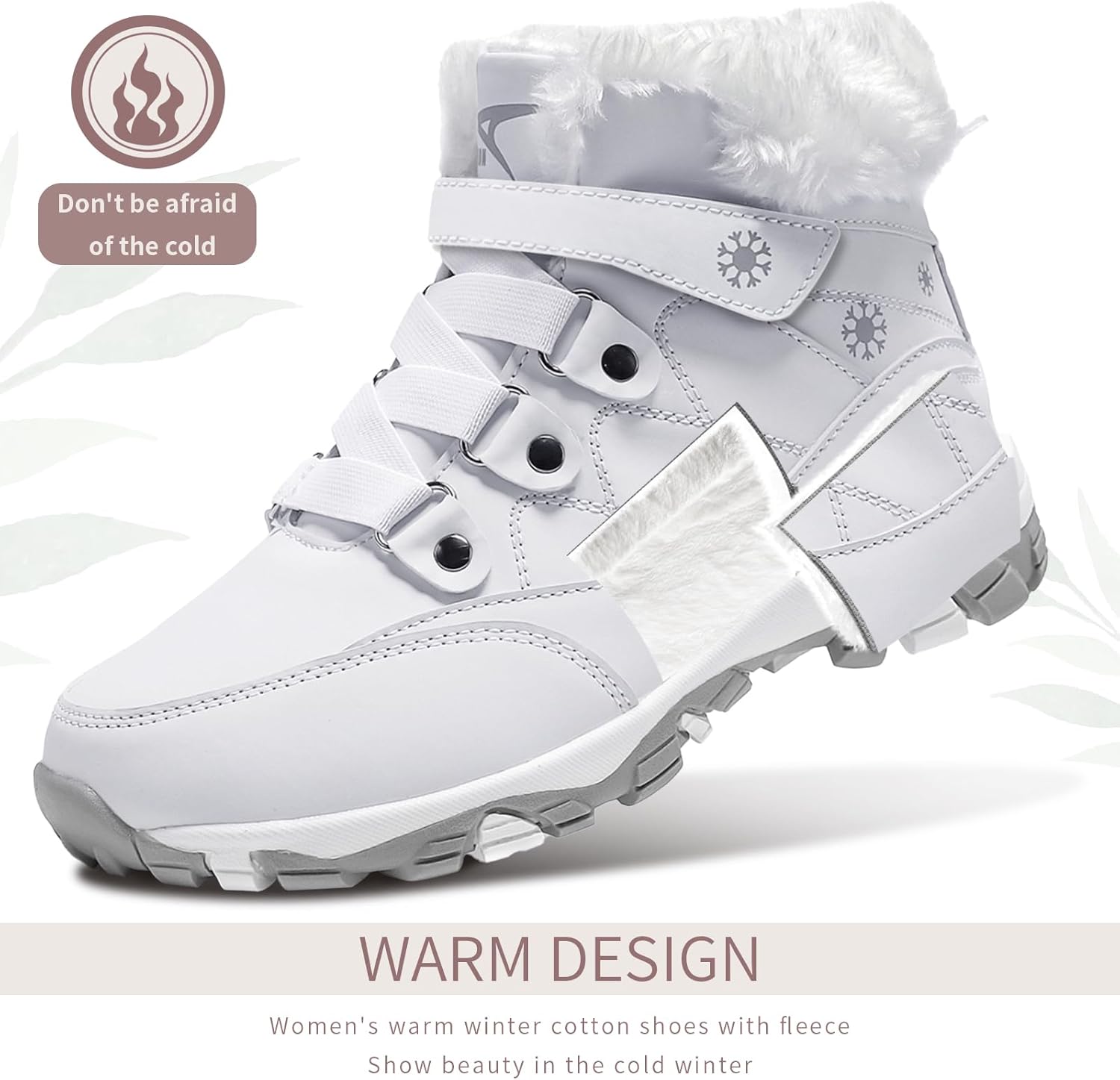 ASHION Womens Snow Boots Warm Fur Lined Winter Boots Comfortable Ankle Booties Outdoor Hiking Boots for Women - Image 4