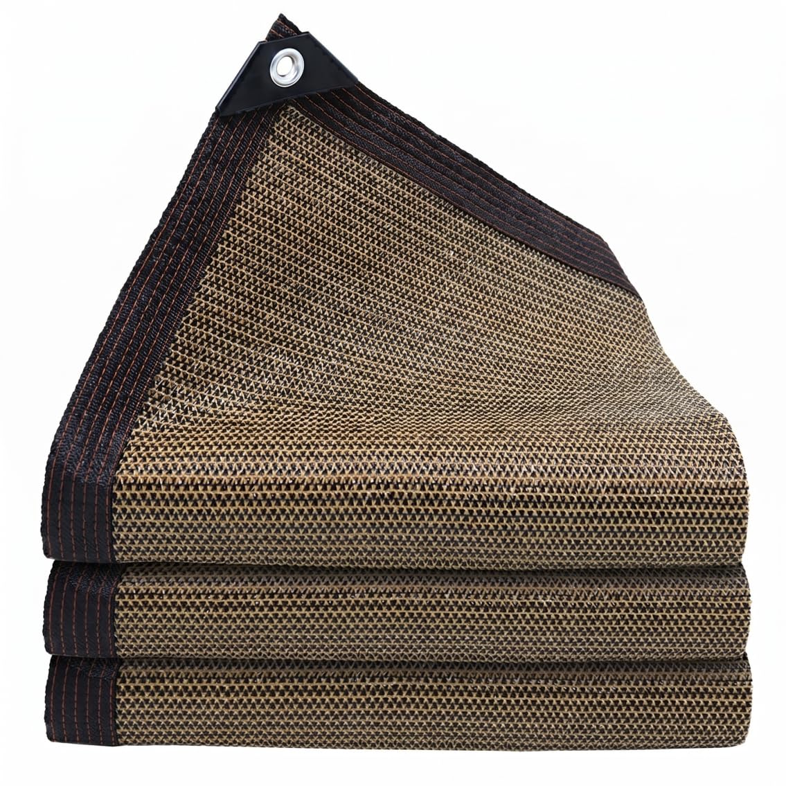 Bâche en maille occultante et tissu d'ombrage résistant aux UV marron