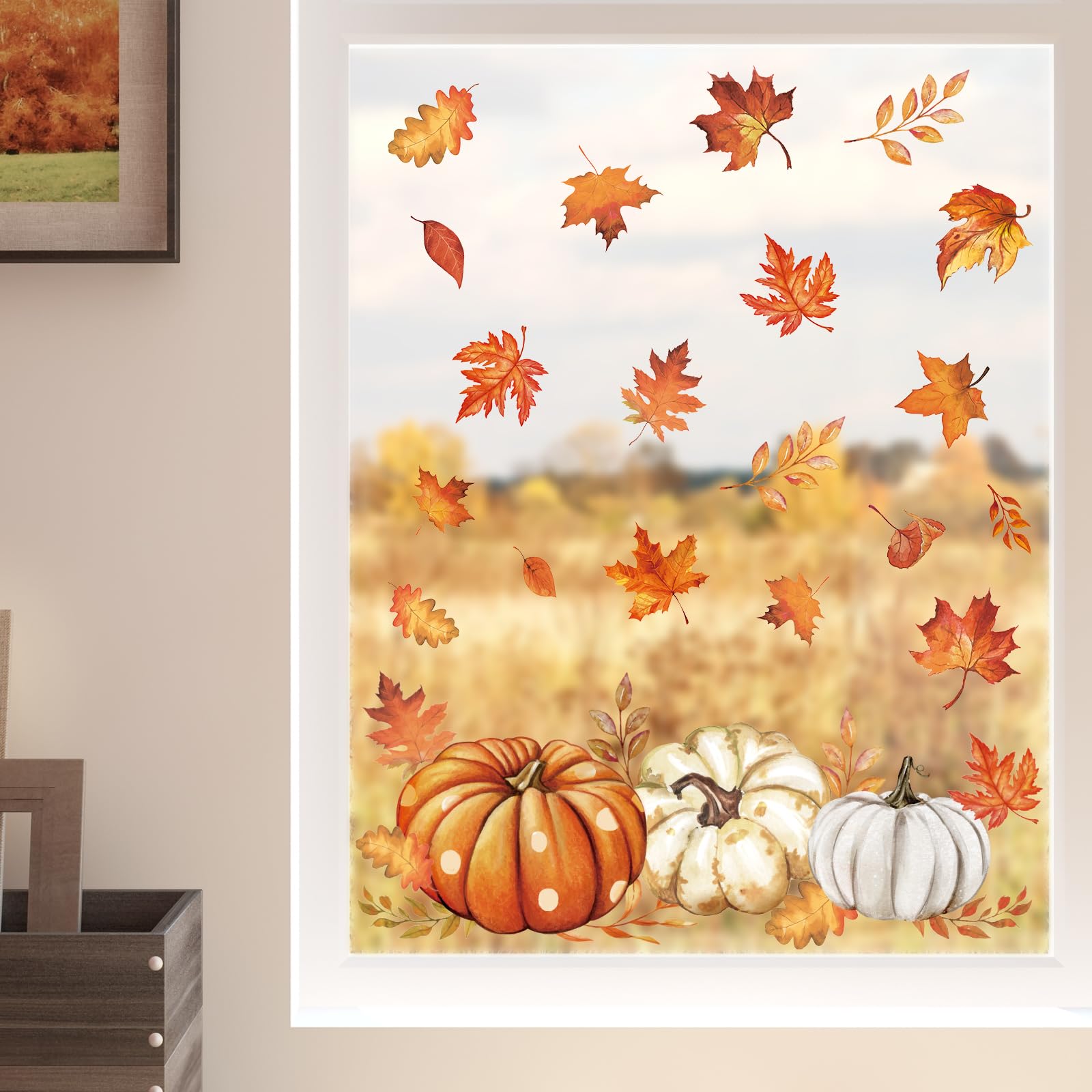 JarThenaAMCS 1000Pcs Fall Pumpkin Stickers - Colorful Autumn Decals For Thanksgiving & Party Decor