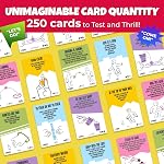 QUOKKA Board Games for Kids 8-12 - 250 Unique Cards with Fun Tasks - Family Game for Kids Adults - Perfect for Game Nights, Parties, TeamBuilding - Includes Reusable Props, Special Dice