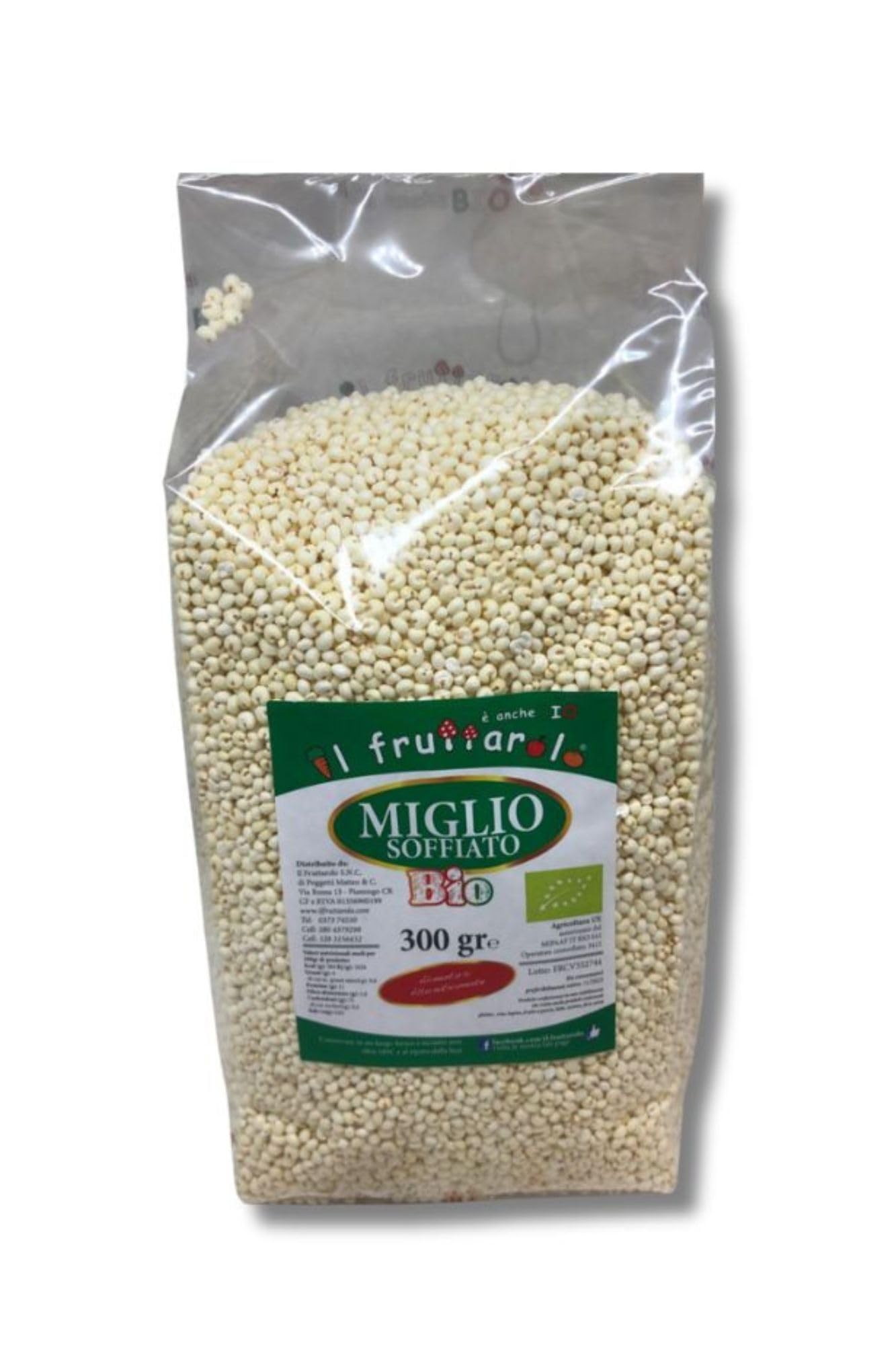 Kit di 4 cereali soffiati biologici: quinoa, amaranto, miglio, grano saraceno - 300 g cadauno. Naturalmente senza glutine. Non solo per bevande ma anche per yogurt, minestre e insalate