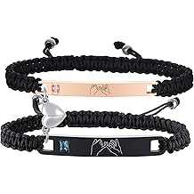 Personalized Couple Bracelet Customized Couple Bracelets Set Mutual Attraction Custom Name Relationship Bracelet Personalized Gift for Men Women