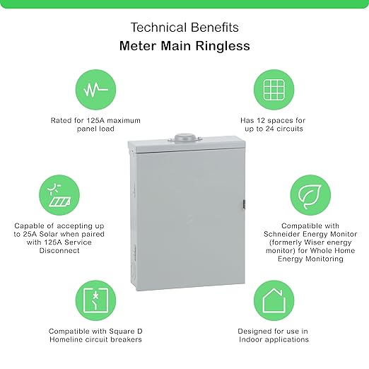 Centro de carga Schneider Electric Homeline 100 Amp exterior miniatura 2
