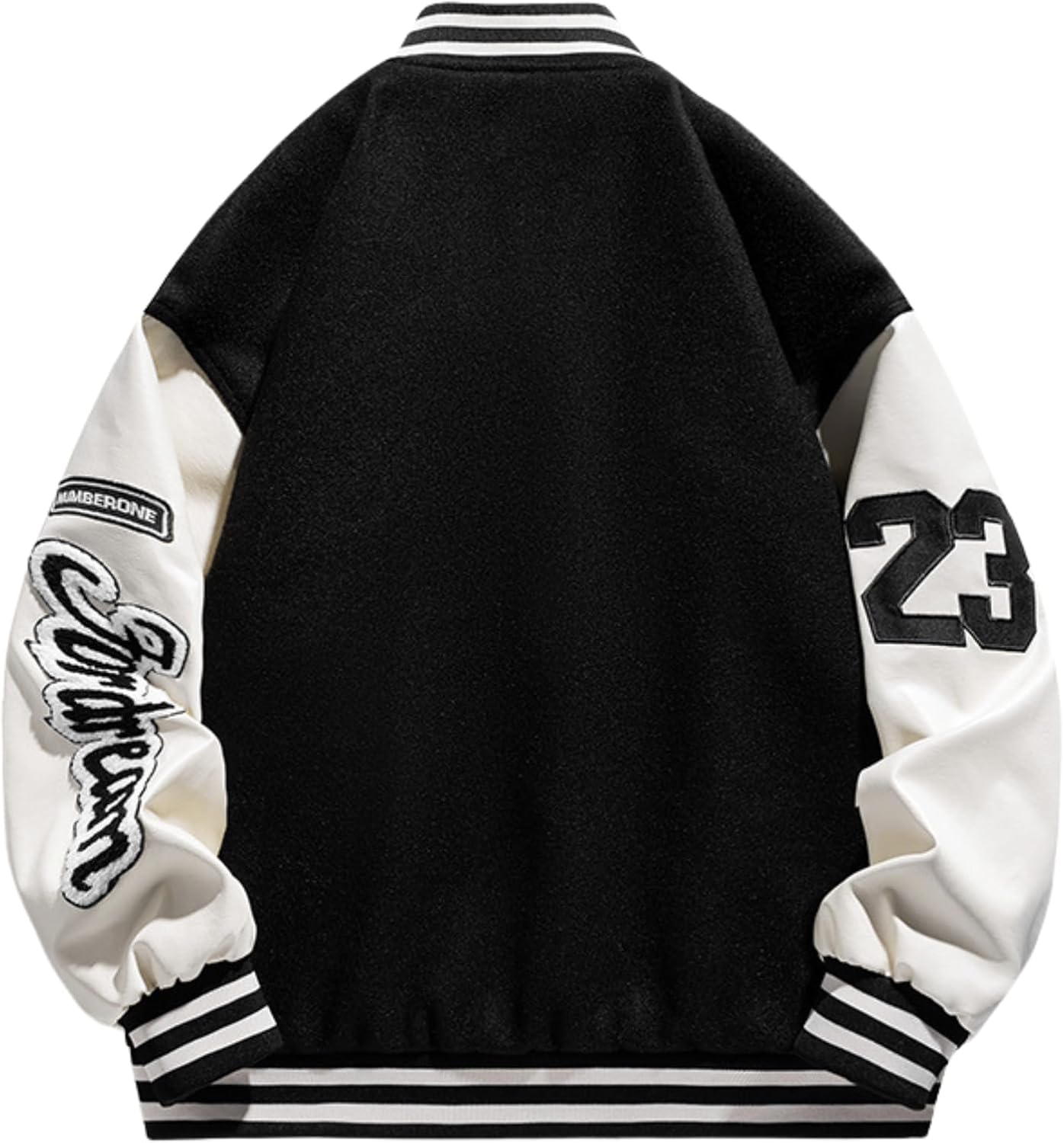 Vamtac Mens Varsity Jackets Vintage Baseball Letterman Jacket Button Down Letter Streetwear Color Block Bomber Y2k Tops - Image 4