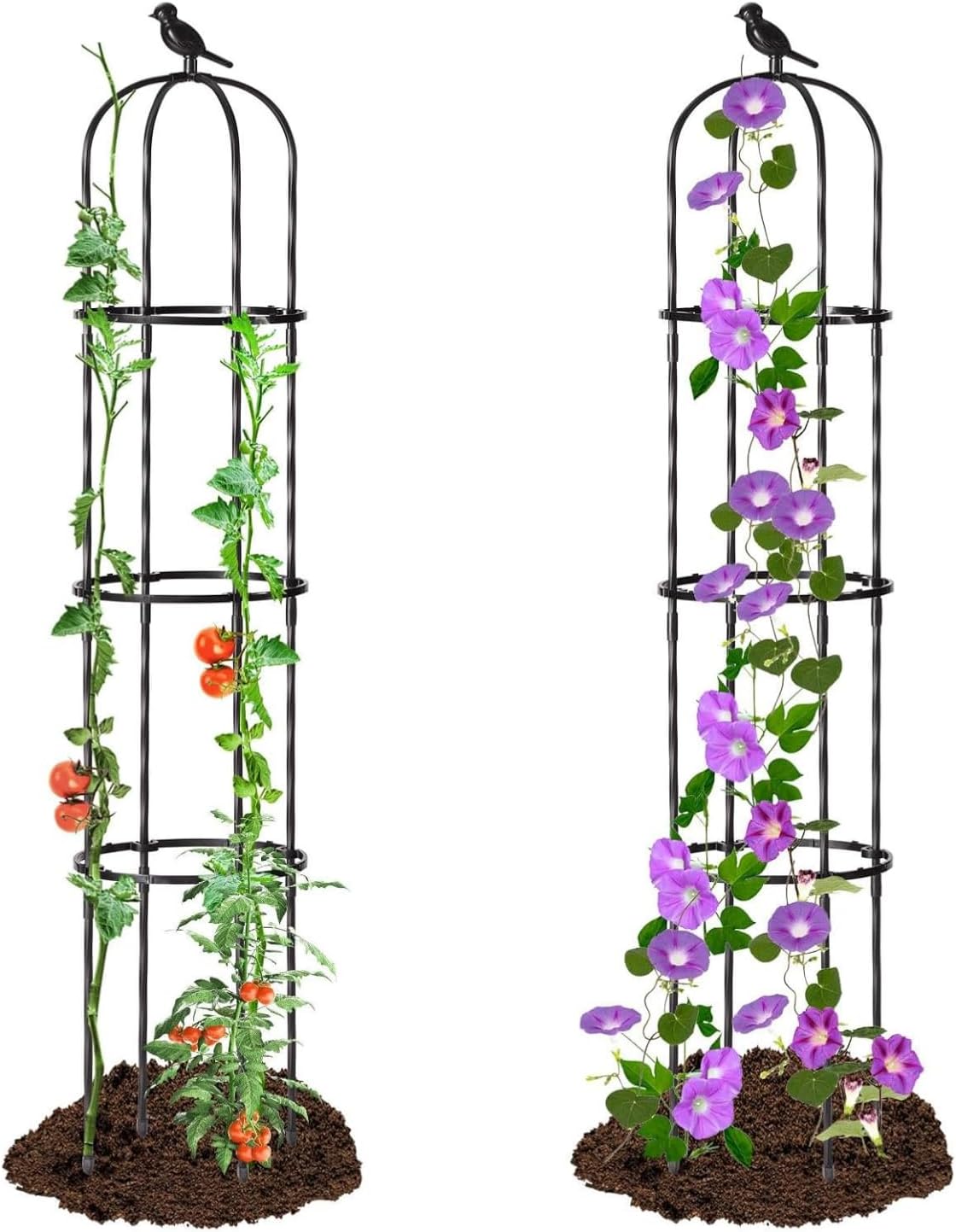 HASTHIP Plant Support Cage 120CM Plastic Trellis for Climbers Outdoor Use