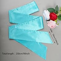 Vista 11 de obmwang Cinturón de satén de boda para ocasiones especiales, faja nupcial de 4 pulgadas de ancho, doble cara