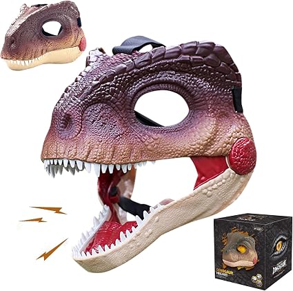 Realistische Dinosaurier-Maske Mit Beweglichem Kiefer – Velociraptor Design, Latex, Für Kostümpartys