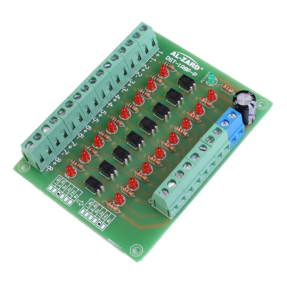 5 PCS Optocoupler Isolation Board, Icstation DC 12V Optocoupler Isolation Module EL817 1 Channel Opto PNP NPN Signal Converter, Isolator High-Level Trigger 80KHz