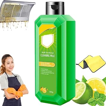 Cleaning Milk House Cleaner, 10.6 OZ Powerful Multifunctional Concentrated Cleansing Lotion, Heavy Oil Cleaner Stain- Effective Multi-purposeCleaner, for Kitchenware, Wall, Sink 1