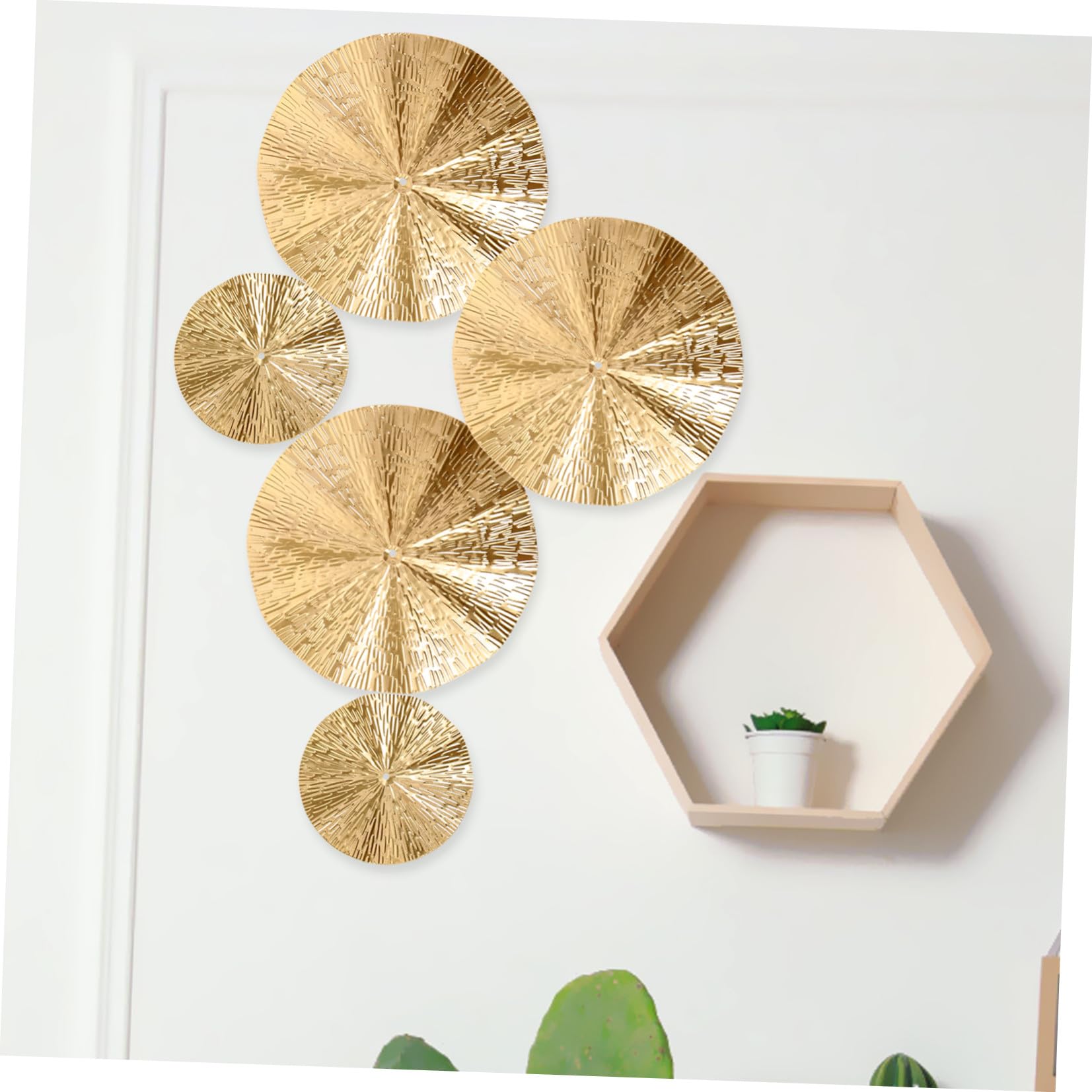 Zerodeko Decorazione da Parete a Cerchi in Metallo 6pezzi Vacanze Estive