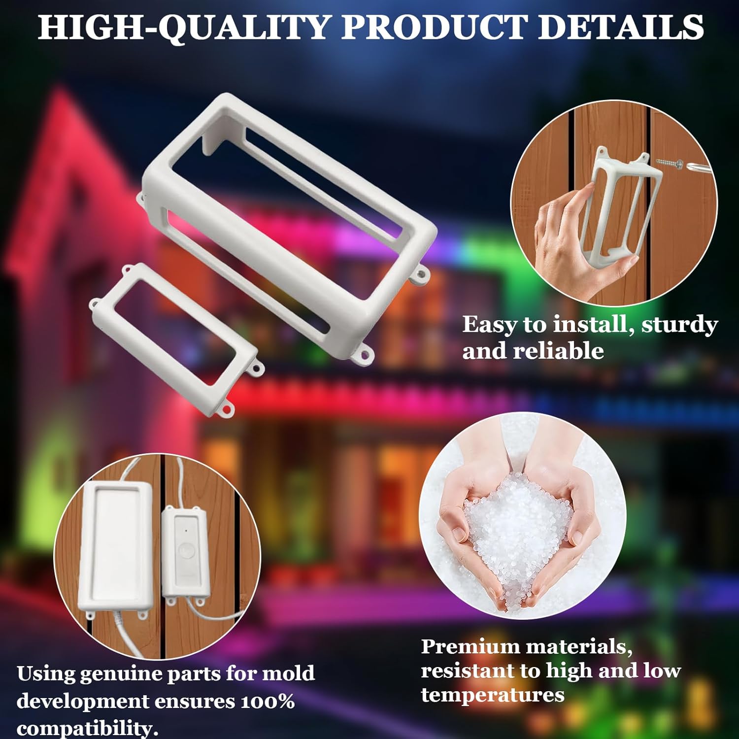 for Govee H705/H706 Light Control Brackets and Power Bracket Kits, Govee Pro Model/Standard Edition Power adapters and Controller Box Installation Kits, Includes Matching Installation Screws.