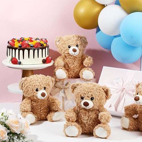 Miniatura 3 de Liliful 8 piezas de animales de peluche de 8 pulgadas a granel, osos de peluche suaves, decoraciones de oso, recuerdos de fiesta de oso para baby