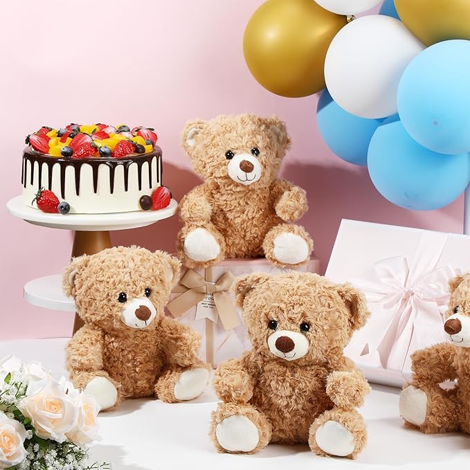 Liliful 8 Osos de Peluche Pequeños 8 Pulgadas Color Marrón Claro miniatura 2