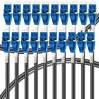 Vista 20 de Uniboot LC a LC - Cable de conexión de fibra blindada para exteriores con ojo tirador, cable de fibra óptica dúplex de bajo modo de fricción de Negro