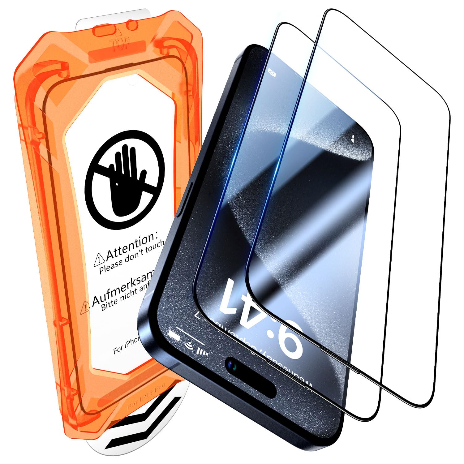 UniqueMe for iPhone 15 Pro Screen Protector - 2 Packs