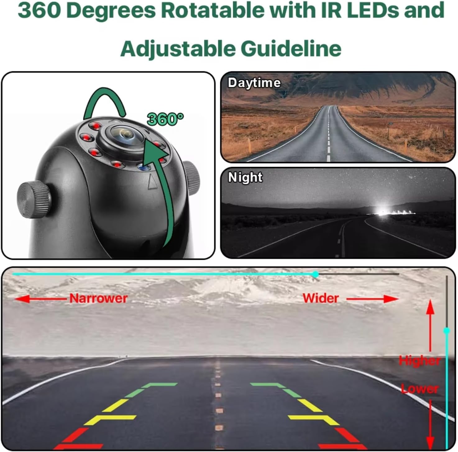 Car Backup Camera Reversing 5G WiFi Magnetic Hitch Wireless Rear Night Vision Rechargeable Fits for Trailer RV Truck iOS Android image 4