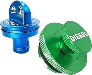 Easy to grip，Aluminum Diesel Fuel tank Cap for Dodge, （Hidden-Strong magnetism） Ram Diesel Fuel Cap and Aluminum DEF Cap Combo for 2012-2018 Dodge Ram Truck 1500 2500 3500