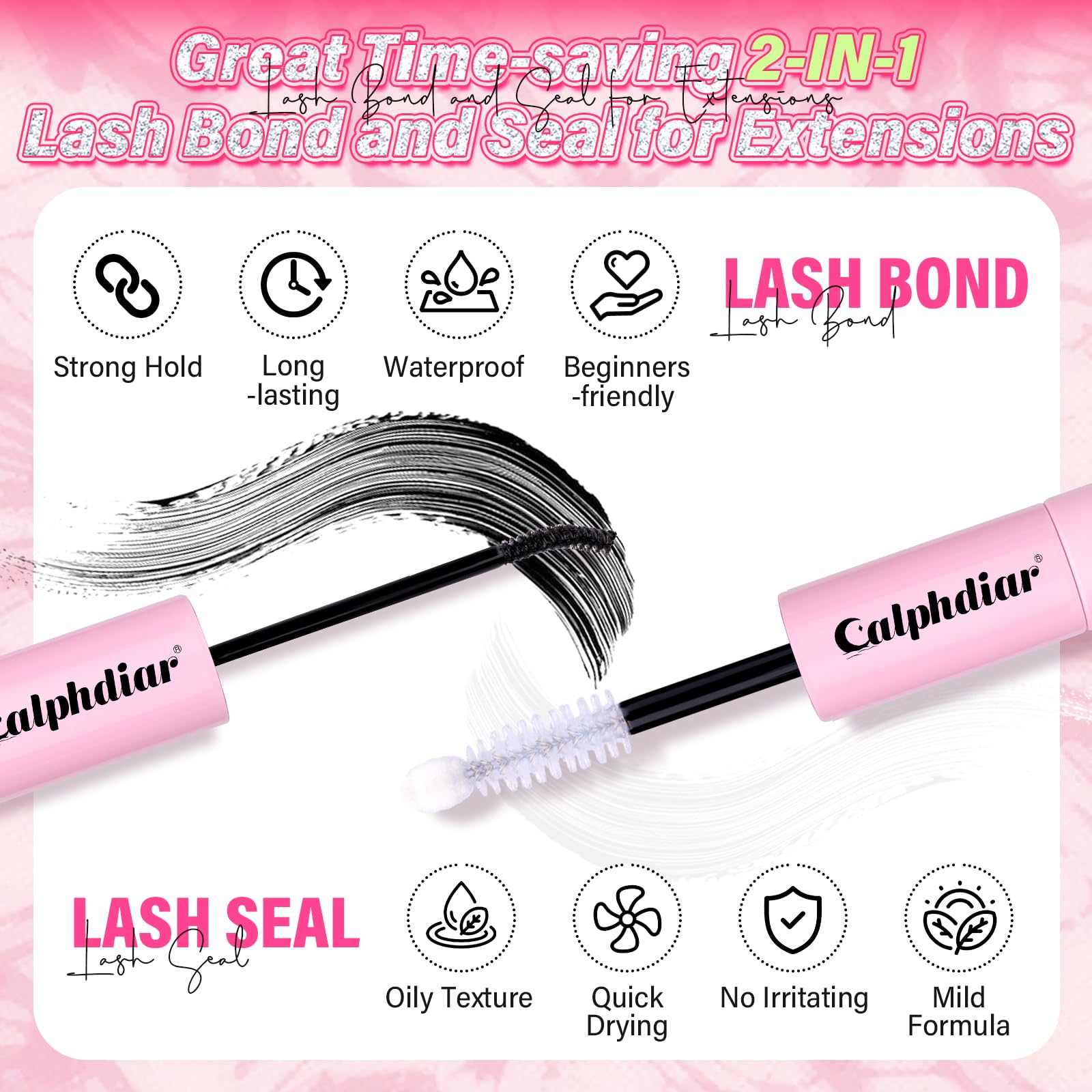 calphdiar Cluster Lashes Kit Fluffy Volume Eyelashes Individual Kit DIY Lash Extension Kit Russian D Curl Lashes Individual Cluster Wispy Lash Clusters with Lash Bond and Seal (10-18mm, D Curl)