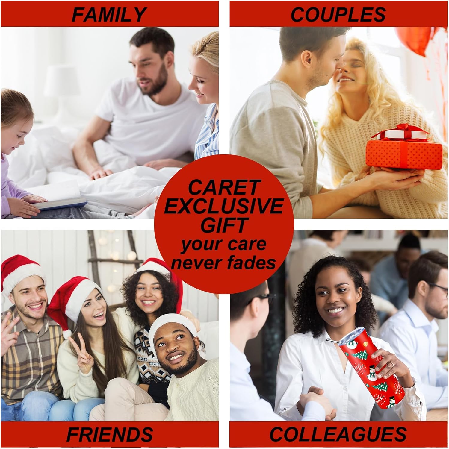 Maxcheck 10 Pack Christmas Gifts for Women 20oz Christmas Stainless Steel Tumbler Xmas Insulated Tumbler Bulk with Lid Straw and Brush Straight Double Wall Vacuum Travel Coffee Mug for Xmas Party Gift - Image 7