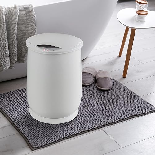 Miniatura 2 de Giantex Cubo calentador de toallas para baño, calentador portátil de toallas calientes de spa, tapa abatible, soporte para fragancia, apagado