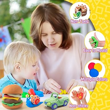 Air Dry Clay, 36 Colors Modelling Clay Kit for Kid, Ultra Light Non-Toxic Air Drying Clay, with Tools & Guidebook, Arts and Crafts Kits for Kids Boys Girls Toys
