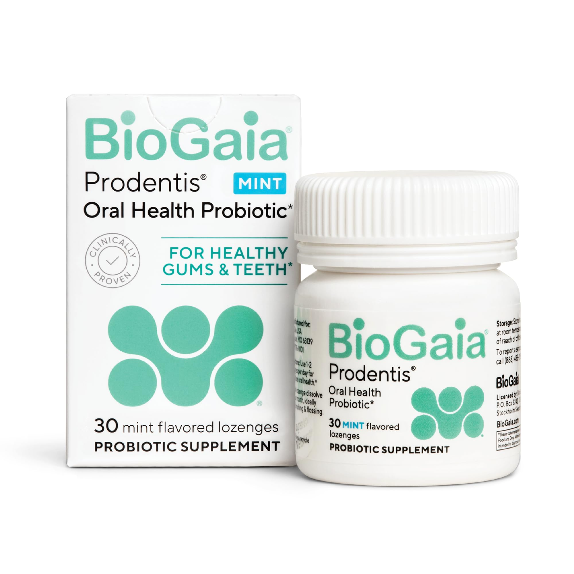 BioGaia, Prodentis For Gums And Teeth, Mint, 30 Lozenges