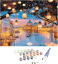 HASTHIP DIY Oil Painting, 40 * 50CM Paint by Numbers Kits, Painting Kit for Adults and Kids, Unframed Printed Canvas for H...