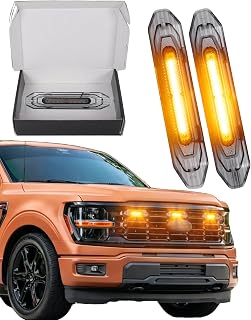 Front Grill Raptor Lights for Ford F150 2024 2025 2026 (Yellow, XL)