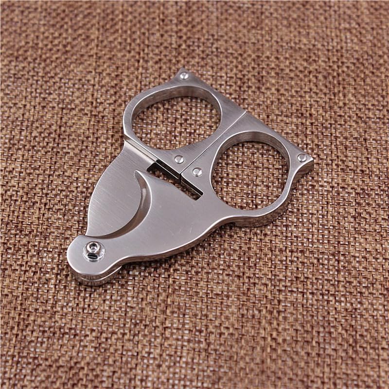 Stainless Steel Cigar Cutter Double Blades Sharp Scissors Multipurpose Guillotine Cutting Tool for Gifts