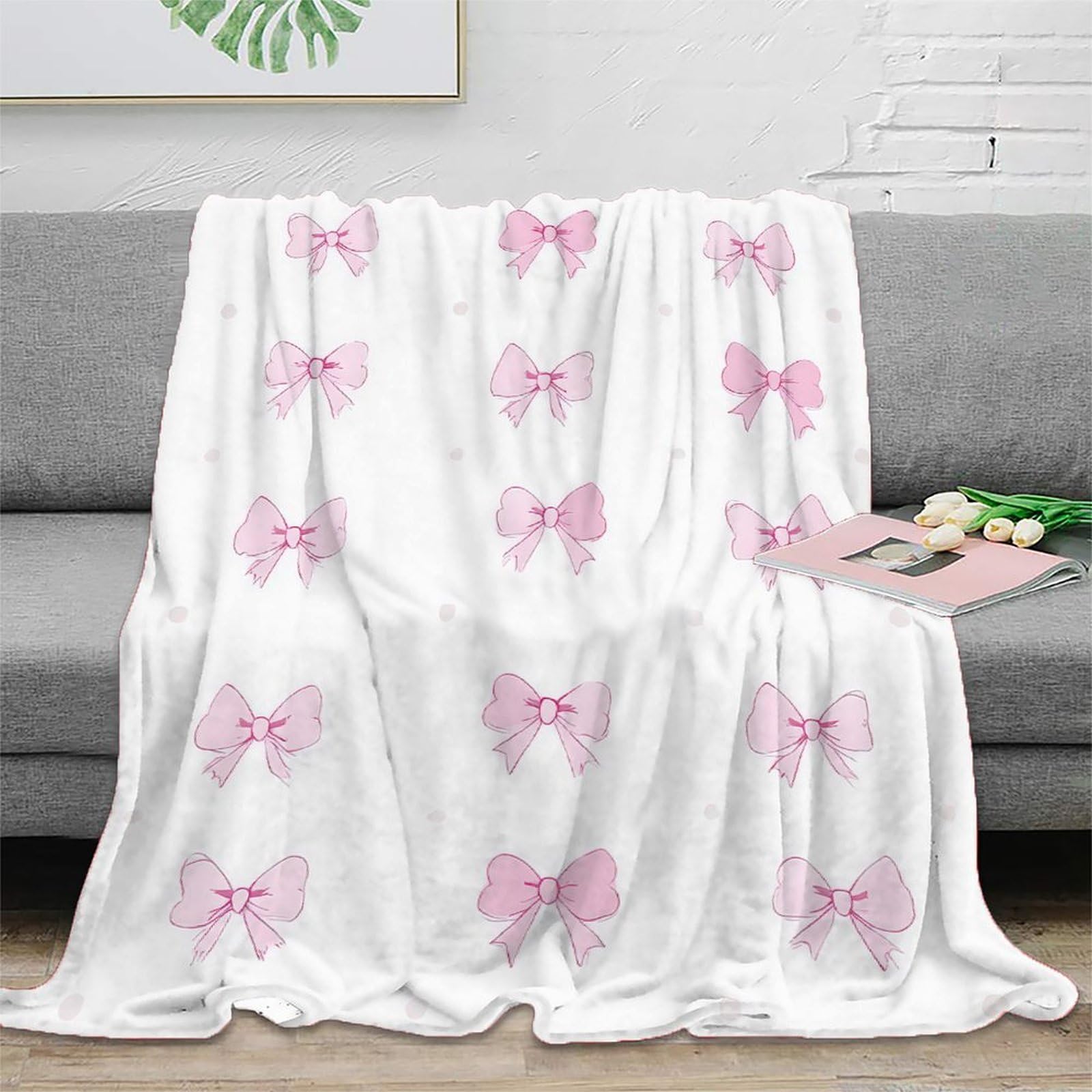 Couverture microfibre 150x200cm rose dessin animé pour lit ado et gammers
