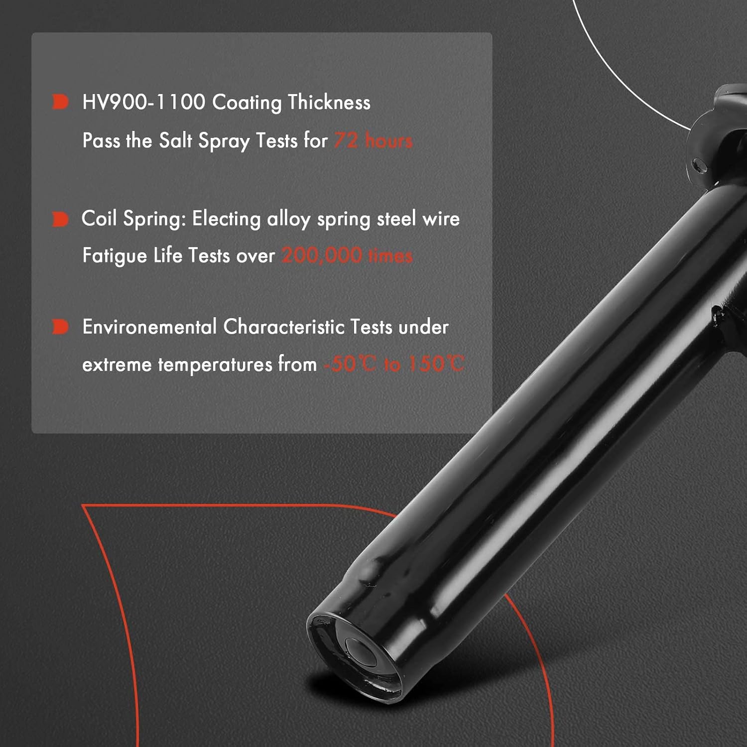 A-Premium Front Pair [2] Shock Absorber Compatible with BMW X1 2013 2014 2015, RWD, Driver and Passenger Side