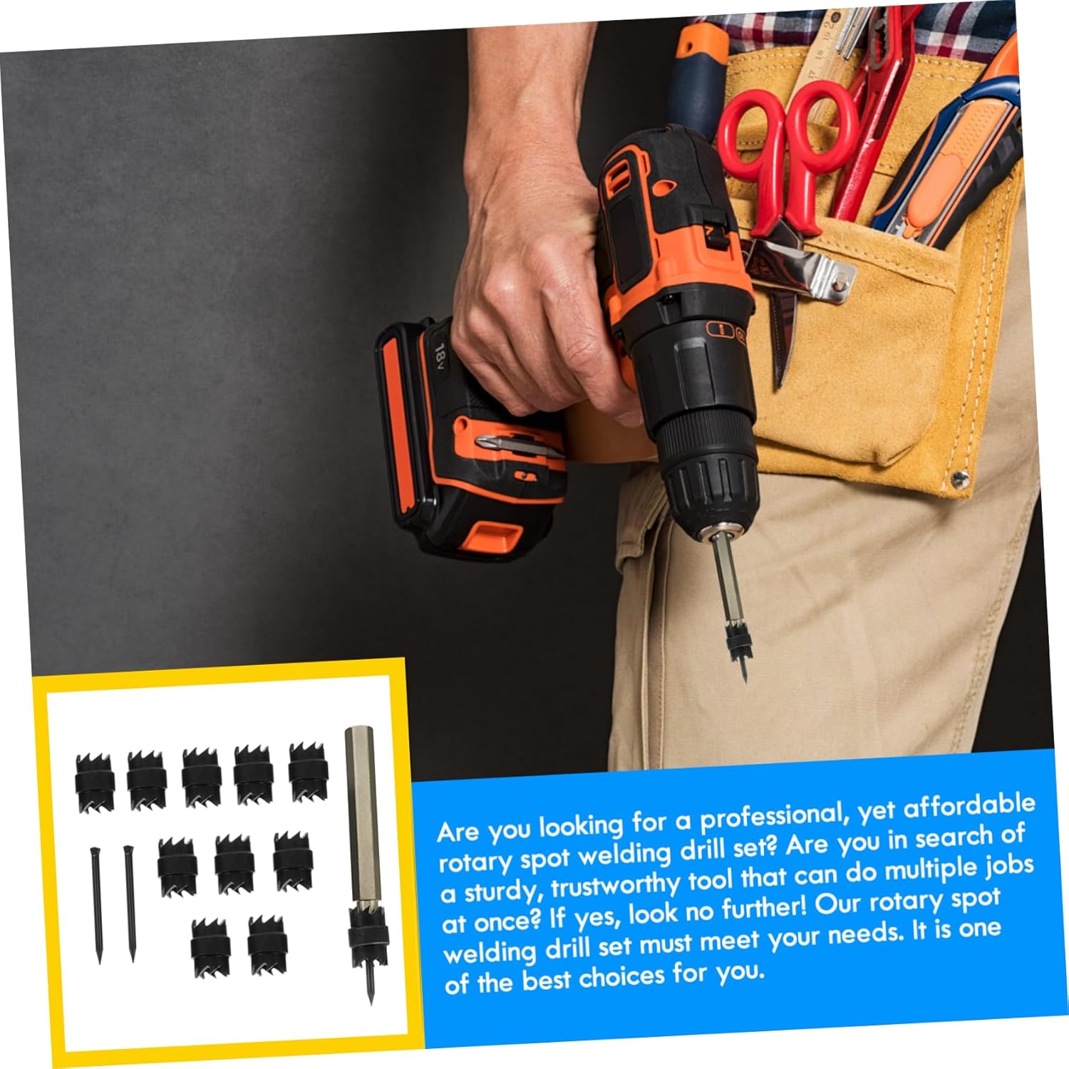 Gadpiparty 2sets Welder Tools for Power Drill Hole Remover Double-sided Weld Cutter for Practical Welding Accessories