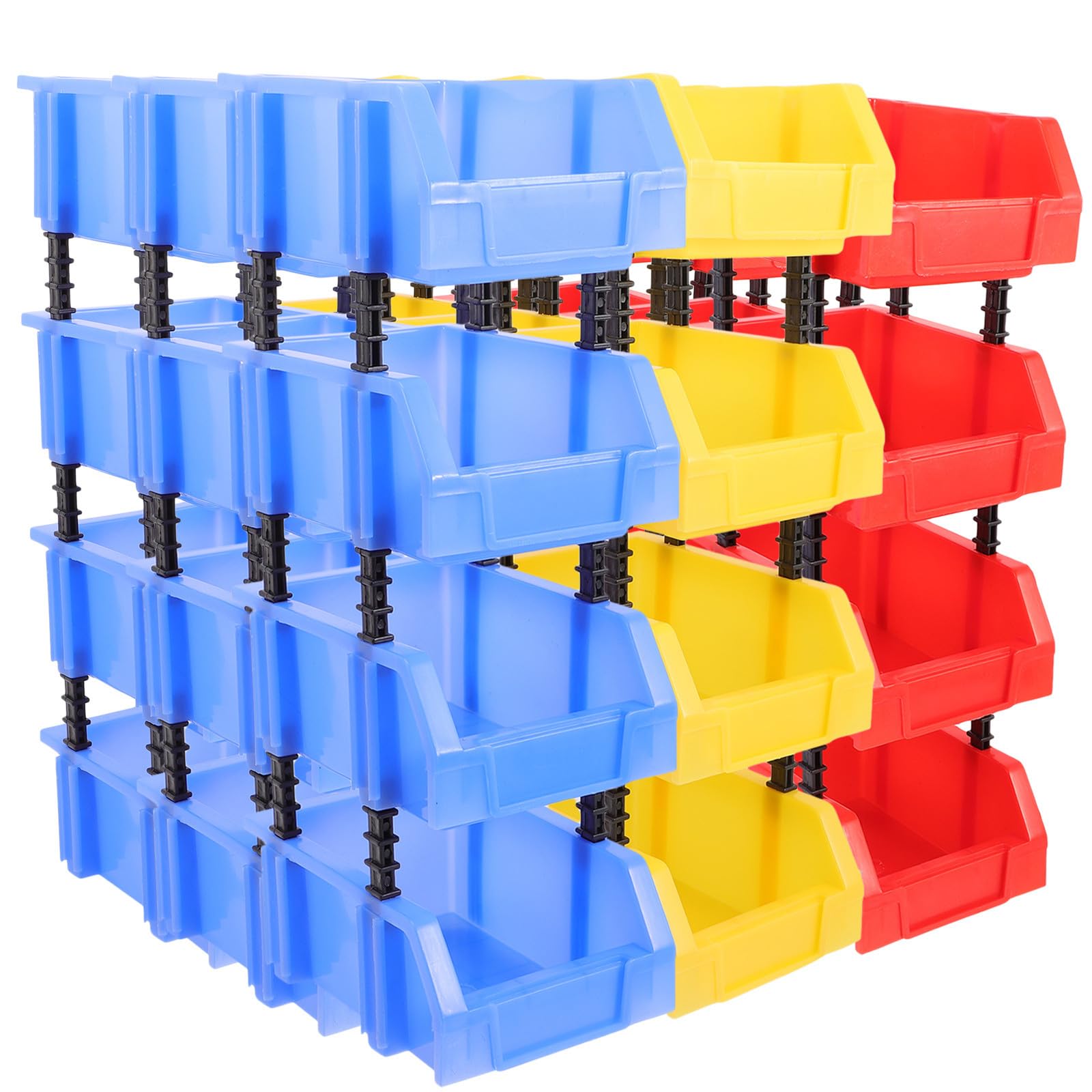 Boîte de rangement empilable plastique pour organiseur de vis et petits outils