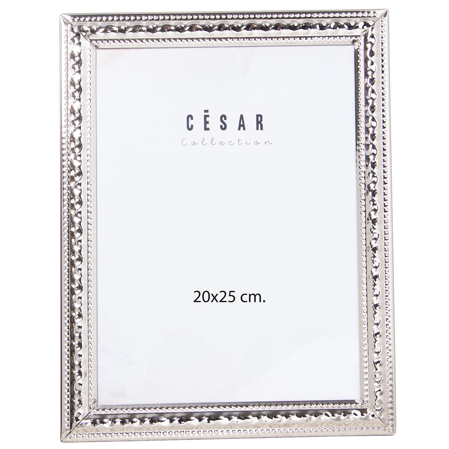 Cadre photo en métal argenté 20 x 25 cm DRW idée cadeau souvenir