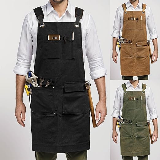 Tela Resistente Grembiule Da Lavoro Uomo Con Tante Tasche In