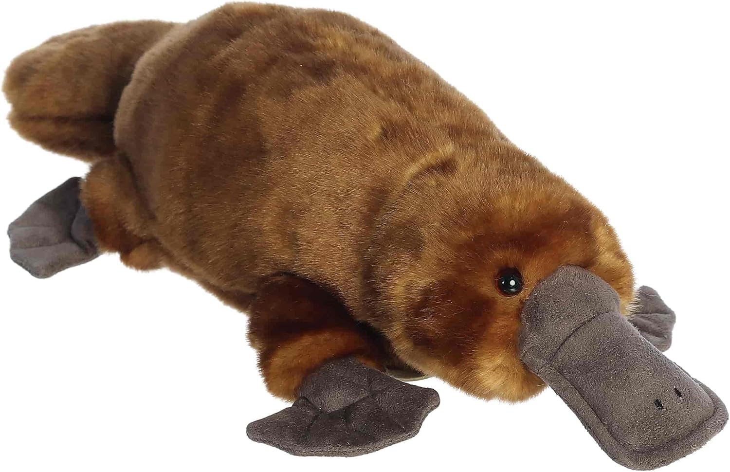 Aurora® Realistic Miyoni® Platypus Stuffed Animal - Lifelike Details Make a Cherished Companion - Perfect for Decorating Bedrooms or Classrooms - Brown 14 Inches