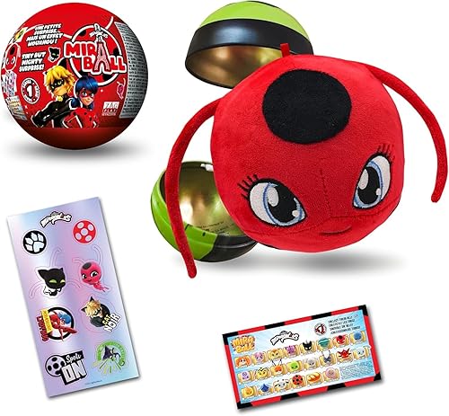 Miraculous Ladybug MiraBall, sorpresa 3 en 1, 1 paquete, caja ciega de juguetes para niños, personajes coleccionables de programas de televisión,